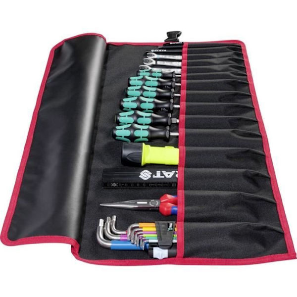 Verktygsväska - Parat - BASIC Roll-Up Case - Svart - Mått 670x330x5 mm - Oinredd svart röd