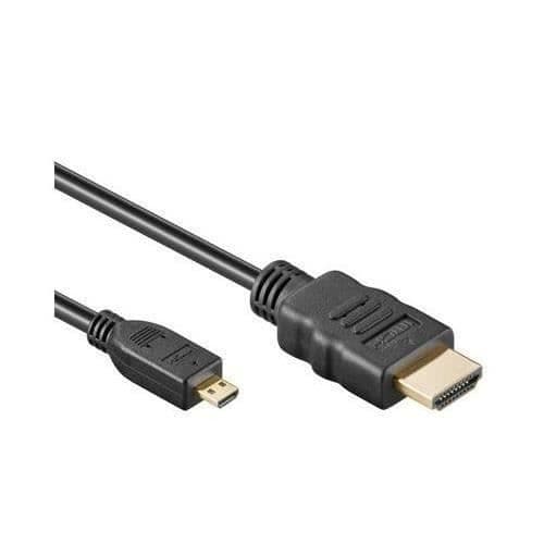 PureLink HDMI-kabel 3 m Typ A (hane) → Micro HDMI Typ D (hane), förgylld, svart
