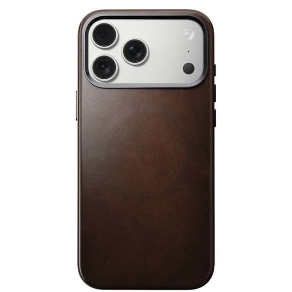 Magsafe-fodral - NOMAD - iPhone 17 Pro Max - Horween-läder - Stötsäker - Mörkbrun brun
