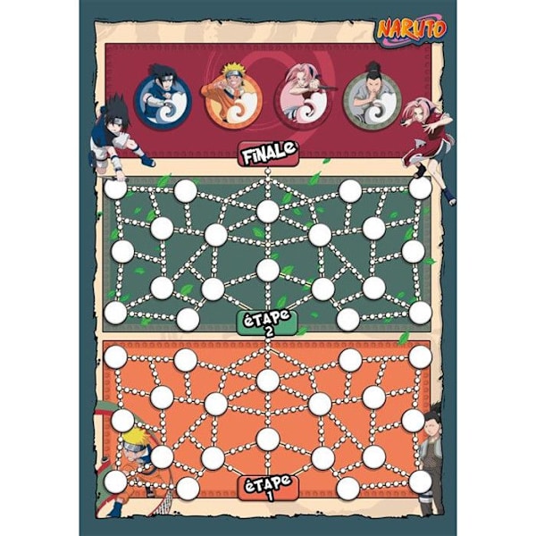 Brädspel - Naruto - The Challenge of the Chunins - 2 till 4 spelare - Från 6 år - Blandat