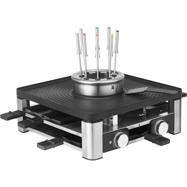 Multifunktionell grill - WMF - Lumero - Svart - Krom - 2000 Watt svart, krom