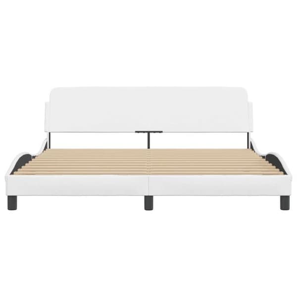 vidaXL Dover sängram vit 180x200 cm konstläder 373239