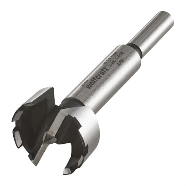 wolfcraft - Infälld träfräs med centreringsspets - Diameter 30 mm, Längd 90 mm - ref. 3320000