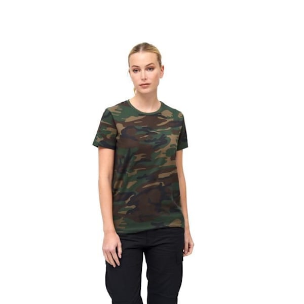 WOODLAND CAMOUFLAGE T-SHIRT MED RUND HALSET 100 % BOMULL BRANDIT SKOG S