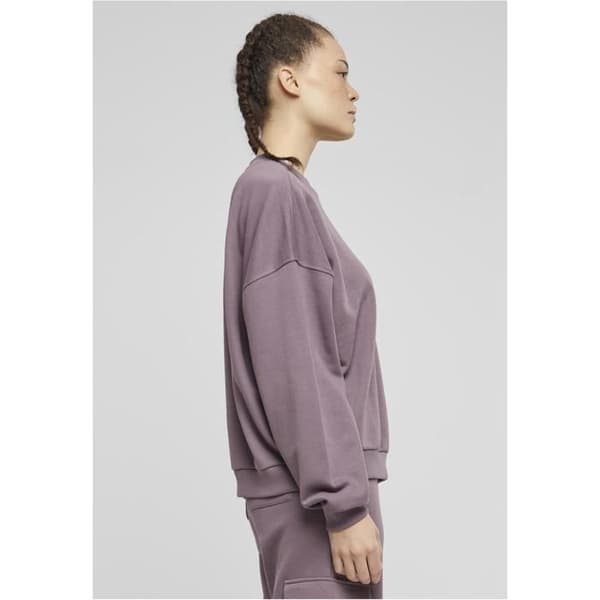 Oversize rundhalsad tröja för kvinnor Urban Classics Light Terry bleknad lila S