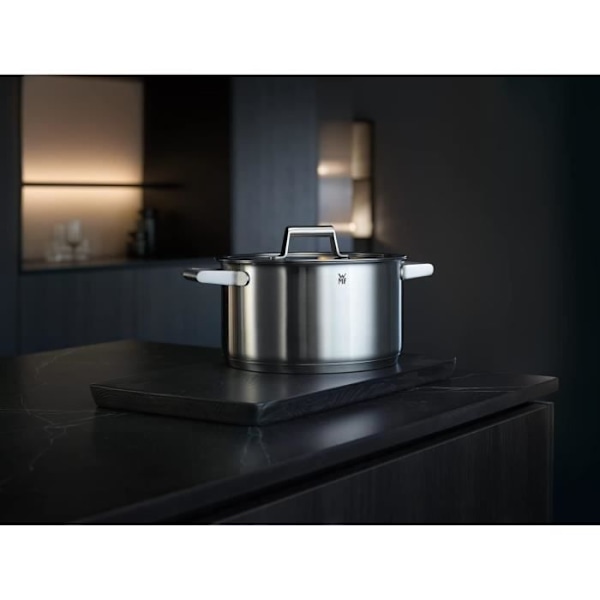 WMF Comfort Line Gryta hög 24 cm med glaslock 5,7 l Silver