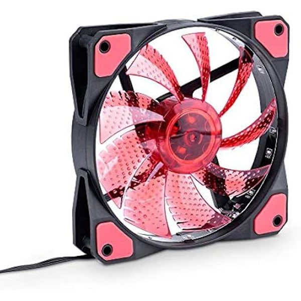 Chassi-fläkt - AKYGA - AW-12C-BR - 120 mm - 15 Röda LED - Molex 3-pins kontakt