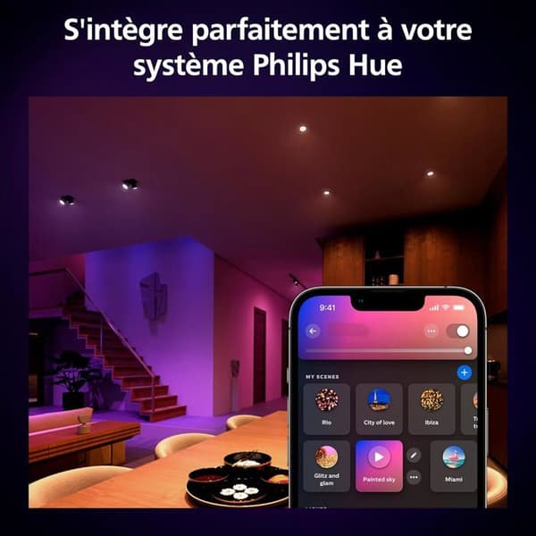 Philips Hue GU10 LED-lampor Pack om 5, 400 lumen, Bluetooth-kompatibla