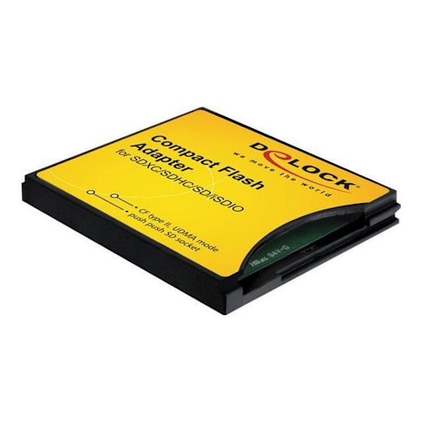 DeLOCK Compact Flash Card Adapter - MMC, SD, SDHC, SDXC - CompactFlash Svart