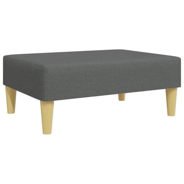 Fotpall - Mörkgrå - 77x55x31 cm - Hållbart tyg - Modern design mörkgrå