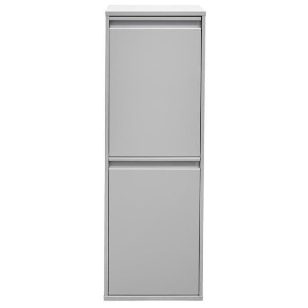 Arregui Basic CR202-B Stålåtervinningskärl, selektiv sorteringsbehållare, 2 hinkar, 2 x 17L (34L), grå