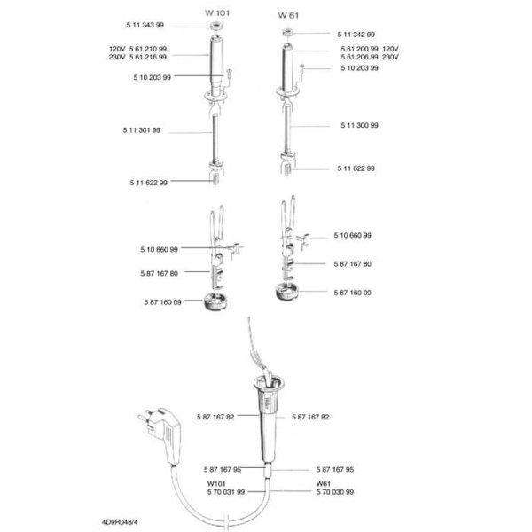 Lödkolv - WELLER - W 101 T0056104399N - 100 A - 370 °C - Trådbunden