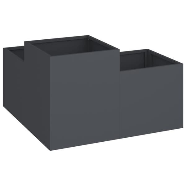 Jardinière 80x80x48 cm Antracitstål