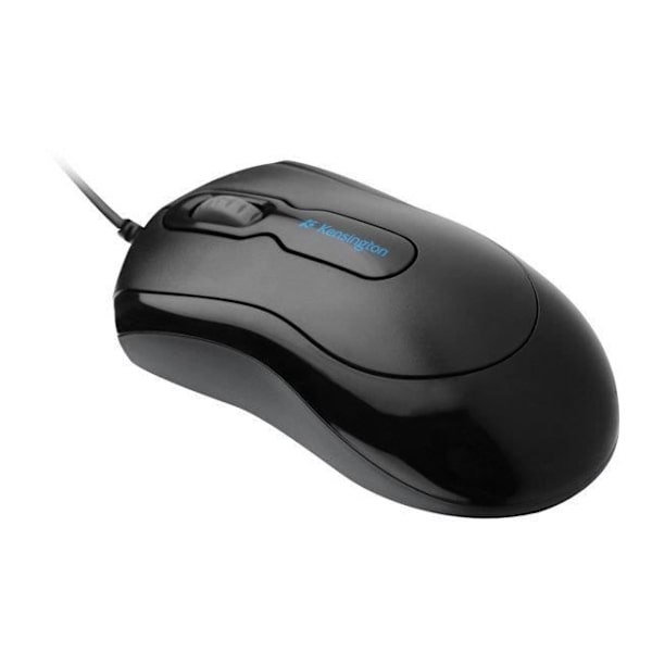 Kensington, Mouse-in-a-Box USB 3.0 optisk trådad mus, Ambidextrous med rullhjul, svart