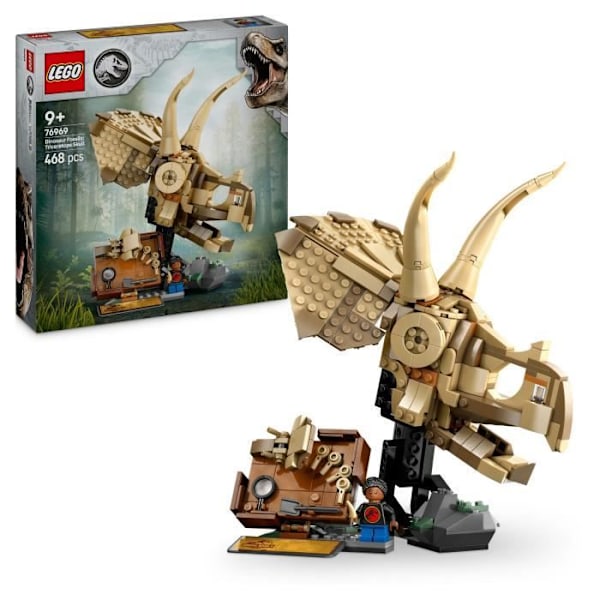 LEGO Jurassic World 76969 Dinosaur Fossils: Triceratops Skull - Spel 9 år gammal Flerfärgad
