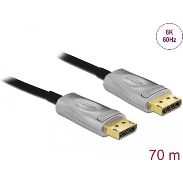 Delock integrationskabel - 84141 - DisplayPort 1.4 8K aktiv optisk kabel 70 m