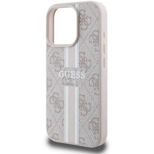 Hård skal - Guess - GUHMP16XP4RPSP - iPhone 16 Pro Max - Rosa - Tryckta ränder Rosa