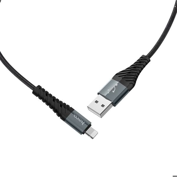Data kabel - HOCO - X38 Cool Charging - USB-A → Lightning - 12W (2,4A) - 1,0 m Svart Svart