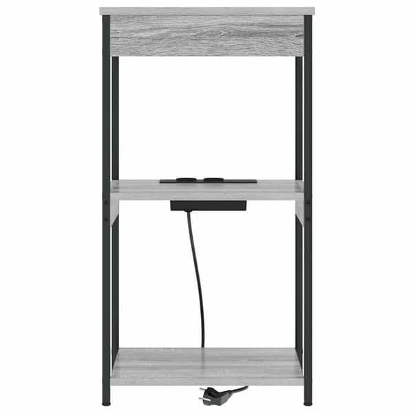 vidaXL Sängbord Grå Sonoma 41 x 31 x 76 cm Ingenjörsträ 859548