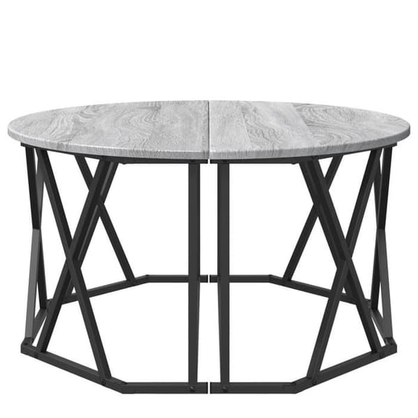 Soffbord - Grå Sonoma - 80x80x42 cm - Återvunnet trä - Modern stil Grå