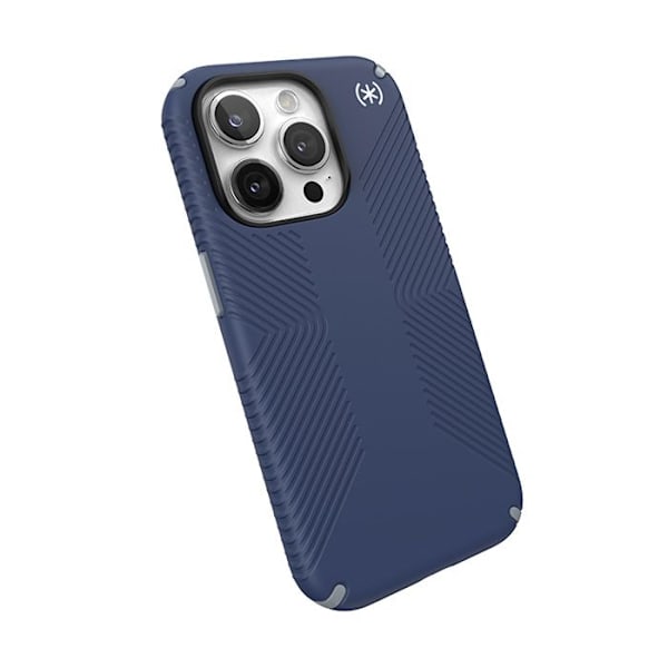 Speck Presidio2 Grip - Skal för iPhone 15 Pro (Kustblå / Blyg grå / Vit)