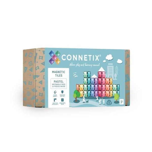 CONNETIX Byggkuber Magnetiska Pastellpack, 24 Bitar Pastell
