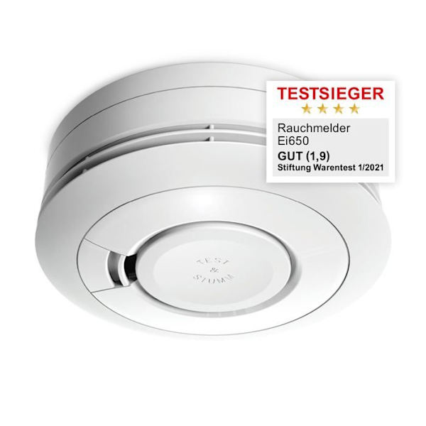 Ei elektronik - Ei650-3F161 - Äggelektronik, Ei650 rökdetektor, 10 års varaktighet, Virtuell batch, Vit, , 3V