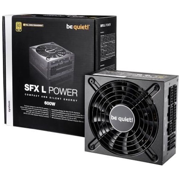 var tyst! SFX-L POWER 600W strömförsörjning Svart