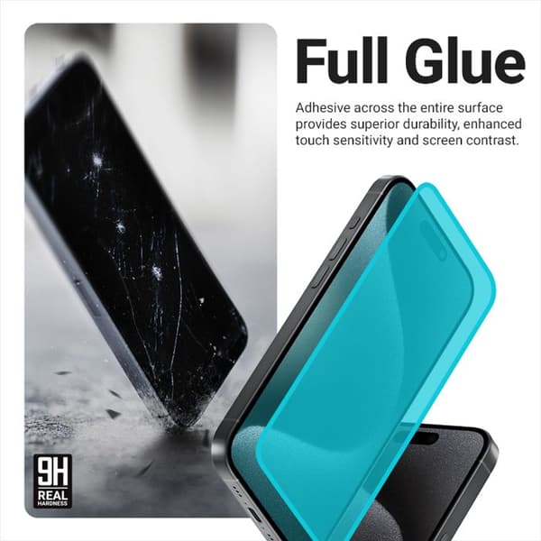 Crong 3D Armor Glass härdat glas för iPhone 16e / iPhone 14 / iPhone 13 / iPhone 13 Pro + Installationsram