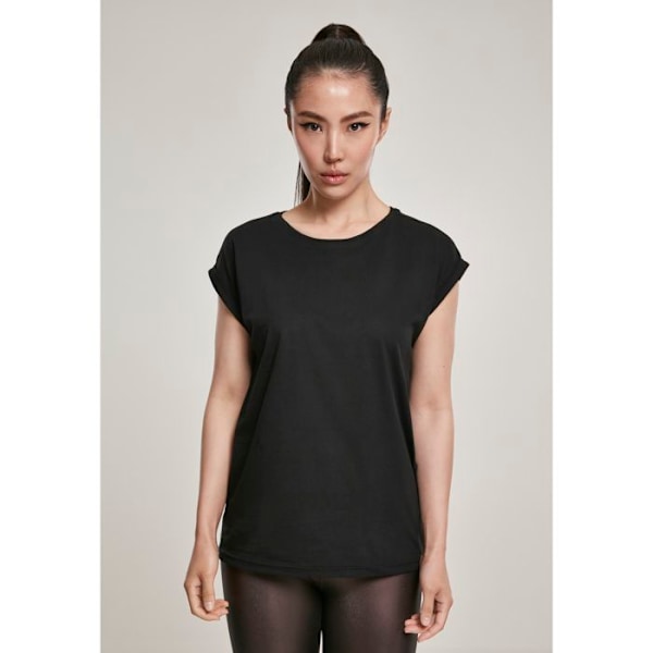 T-shirt dam - Urban Classic - Utvidet modell - 100% økologisk bomull - Korte ermer - Farge svart svart S