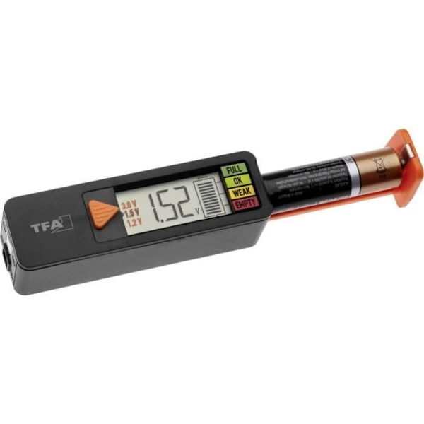 TFA Dostmann Batteritestare Batteritestare BatteryCheck mätområde (batteritestare) 1,2 V, 1,5 V, 3 V, 9 V batt