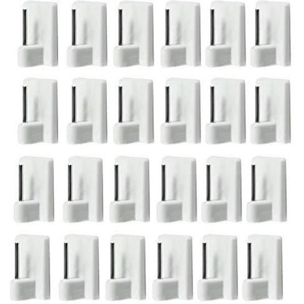com-four® 12x självhäftande krokar för gardinstänger - självhäftande krokar för dina gardiner (12 stycken) Vit