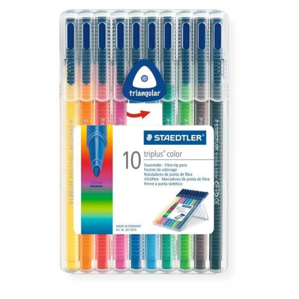 STAEDTLER Färgpennor - Diverse - Triangulär form - Dry Safe bläck Flerfärgad