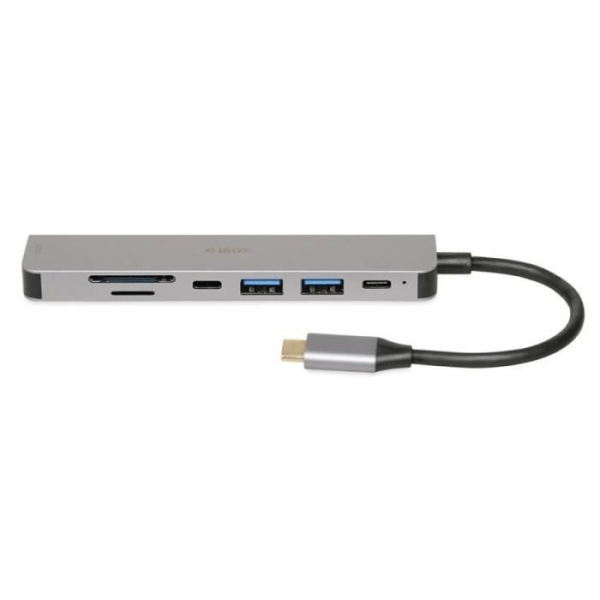 IBOX-dockningsstation USB 3.2 Gen 1 (3.1 Gen 1) Typ-CPower Delivery 100W Silver - IUH3SL4K