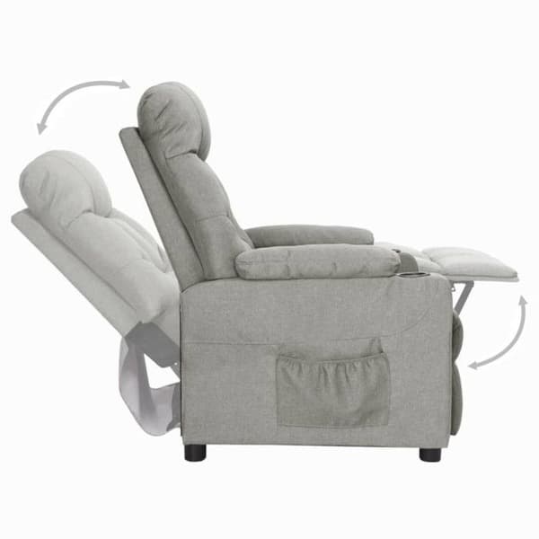 vidaXL Recliner Grå, Tyg.