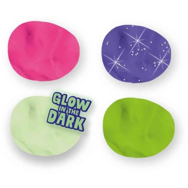Må bra modelllera - Blank (4x90gr) - SES CREATIVE Fosforiserande, glitterlila, neonro
