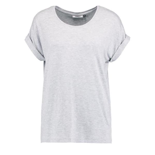 ONLY T-Shirt - Moster - Grå - Korta ärmar - Normal passform - Dam Grå M