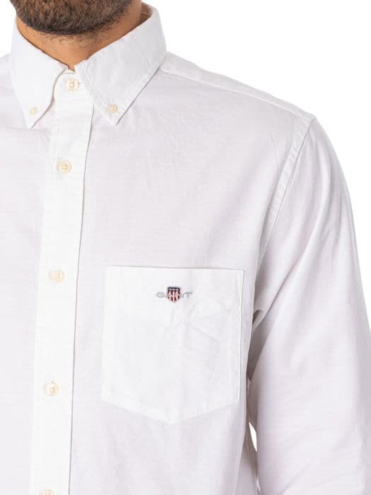 GANT REG Oxford Skjorta, Vit, M Man - M