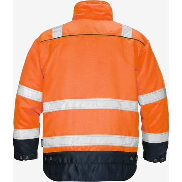 Arbetsjacka hög synlighet Fristads Klass 3 444 PP orange hög synlighet/marinblå jag