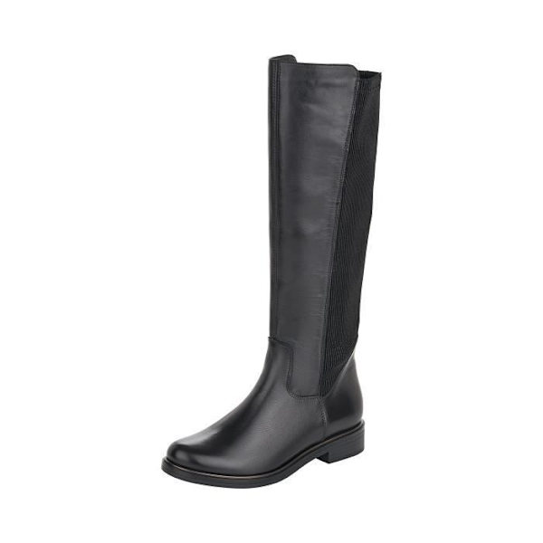 Svarta lågskor i läder - REMONTE - D8371 - 5 cm klack - Snörning - Dam Svart 42
