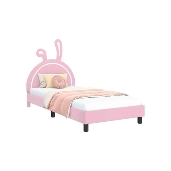 Barnsängram - vidaXL - 90x200 cm - Rosa - Ingenjörsträ - Förvaringsfickor - Lamelsystem Ros