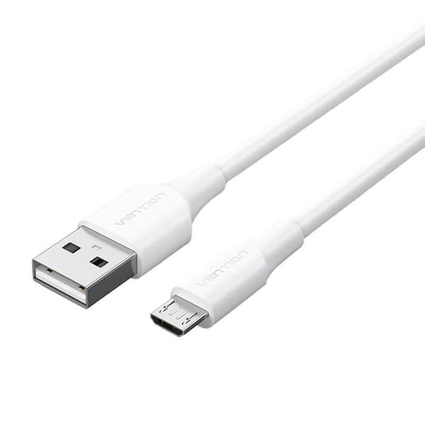 USB 2.0 Laddkabel - VENTION - Micro USB - 1 m - 2A - Vit Vit