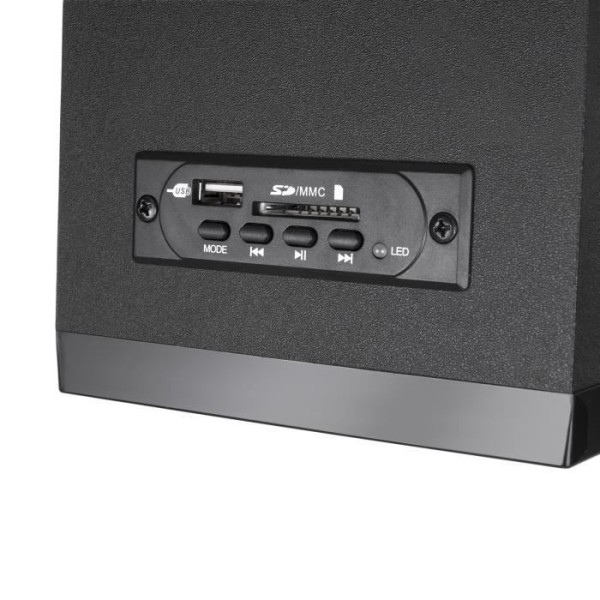 Audiocore Speaker Set 15W (RMS) Subwoofer Radio Bluetooth AUX SD USB Svart