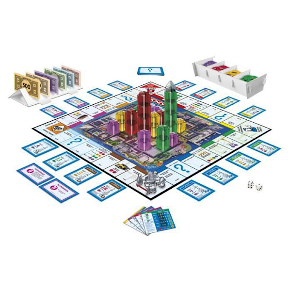 MONOPOLY - Builder - Strategispel för familjen - Spel för barn - kul att spela - Familjebrädspel