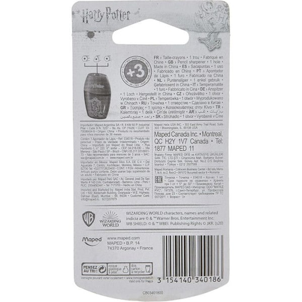 Hållare för blyertspennor - MAPED - HARRY POTTER - 1 hål - Ergonomisk design - Praktisk behållare