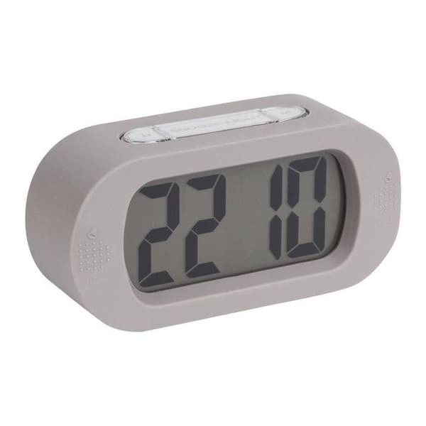 Väckarklocka - Karlsson - KA5753GY - Bakgrundsbelyst LCD - Gummerad ABS - Grå grå