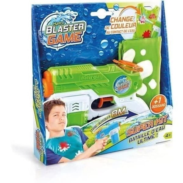 Blaster Game - Kompakt Kit 1 vattenpistol och 1 väst - Canal Toys Grönt och vitt