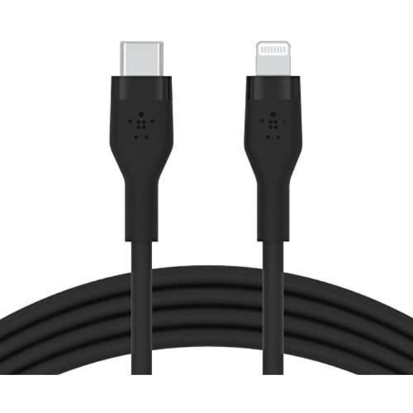 BELKIN FLEX LIGHTNING-USB-C Kabel 15W 1M - Svart