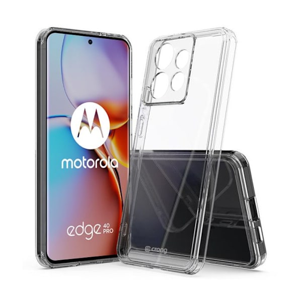 Coque - Crong - Crystal Shield Cover - Transparent - Anti-Choc - Kompatibel med Motorola Edge 40 Pro Transparent