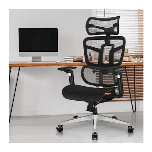 Kontorsstol - MARK ADLER - Expert 9.5 - Ergonomisk - Tyg AirMESH HD - Svart Svart